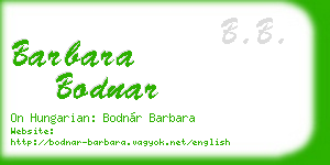 barbara bodnar business card