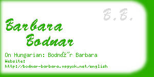 barbara bodnar business card